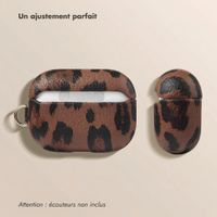 Selencia Coque Sabi motif panthère  Apple Airpods Pro / Pro 2 - Mocha Brown