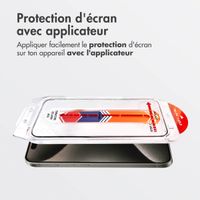 Accezz Protecteur d’écran en verre trempé + Applicateur Apple iPhone 15 Pro