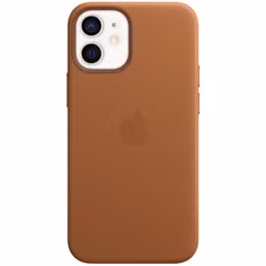 Apple Coque Leather MagSafe Apple iPhone 12 Mini - Saddle Brown