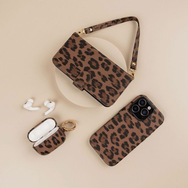 Selencia Coque Sabi imprimé panthère avec MagSafe Apple iPhone 17e / 16e - Mocha Brown