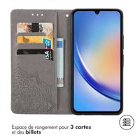 imoshion Etui de télephone Mandala Samsung Galaxy A35 - Gris