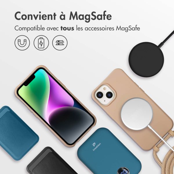 imoshion Coque arrière Color avec cordon amovible et MagSafe Apple iPhone 14 - Nude