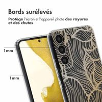 imoshion Coque Design Samsung Galaxy S22 - Golden Leaves Transparent