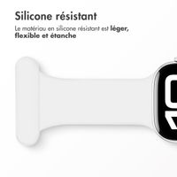 imoshion Bracelet infirmier en silicone Apple Watch Series 1 t/m 11 / SE / Ultra (44/45/46/49 mm) - Blanc