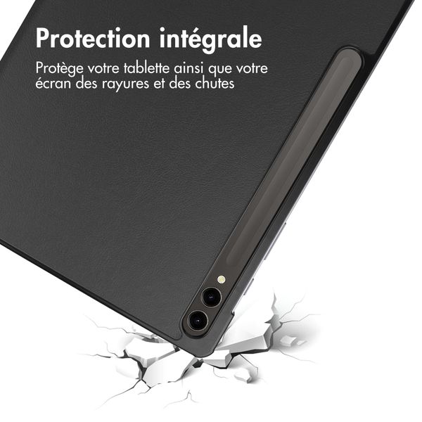 imoshion Coque tablette Trifold Samsung Galaxy Tab S10 Plus / Tab S9 Plus 12.4 pouces - Noir