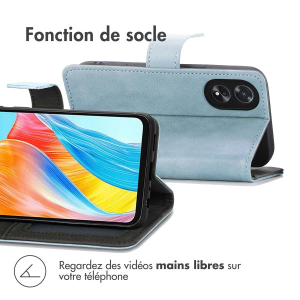 imoshion Étui de téléphone portefeuille Oppo A18 / Oppo A38 - Bleu clair