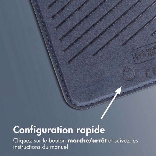 Accezz Portefeuille en cuir magnétique avec support - Compatible avec Apple Find My - Nightfall Blue