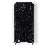 Dutchies Coque avec porte-cartes iPhone 16 Pro Max - Cordon de téléphone non inclus - Crocodile Chic