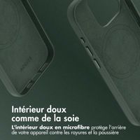 Accezz Coque arrière en cuir avec Magsafe iPhone 15 Pro - Cedar Green