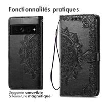 imoshion Etui de téléphone portefeuille Mandala Google Pixel 7 Pro - Noir