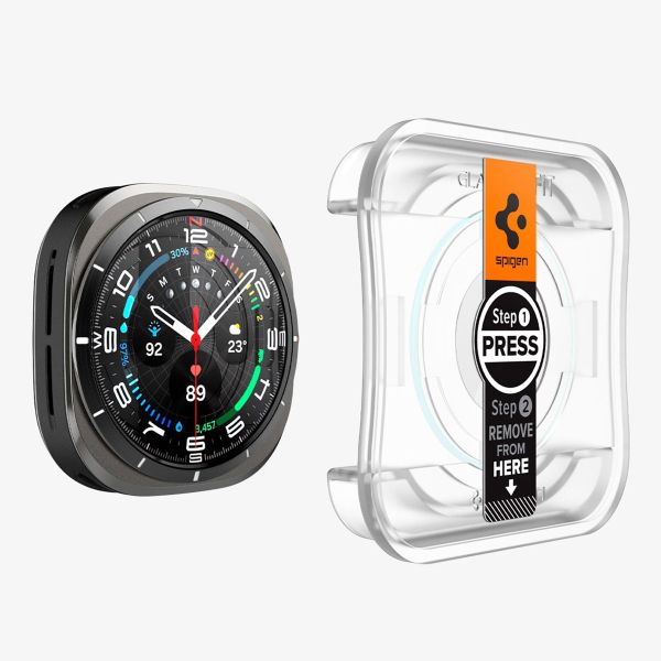 Spigen Protection d'écran EZ FIT Glas.tR avec applicateur Samsung Galaxy Watch Ultra - Transparent