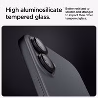 Spigen GLAStR EZ Fit Optik Pro Protection d'objectif de caméra (pack de 2) Apple iPhone 16 / 16 Plus - Noir