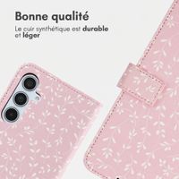 imoshion Étui de télephone portefeuille Design Samsung Galaxy A35 - Pink Bazaar Flowers