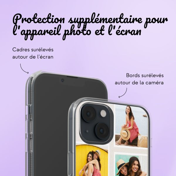 Coque personnalisée avec pellicule N°3 iPhone 14 - Transparent