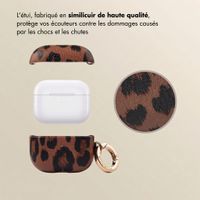 Selencia Coque Sabi motif panthère  Apple Airpods 3 - Mocha Brown