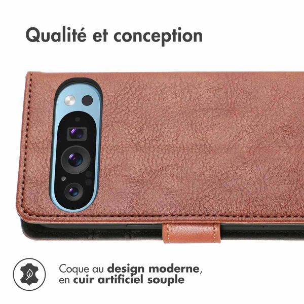 imoshion Étui de téléphone portefeuille Luxe Google Pixel 9 Pro XL - Brun