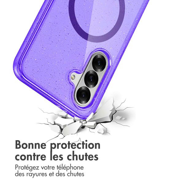 imoshion Coque Pailletée avec MagSafe Samsung Galaxy A36 - Paillettes Violet