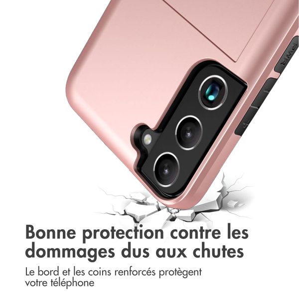 imoshion Coque arrière avec porte-cartes Samsung Galaxy S22 - Rose Dorée