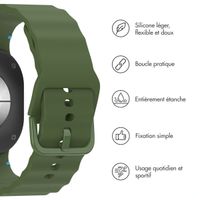 imoshion Bracelet Wave en silicone Samsung Galaxy Watch 8 (40/44mm) / Classic (46mm) - Vert foncé