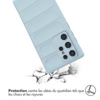 imoshion Coque arrière EasyGrip Samsung Galaxy S22 Ultra - Bleu clair