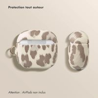 Selencia Coque Sabi Apple AirPods 4 - imprimé léopard - Soft Ivory
