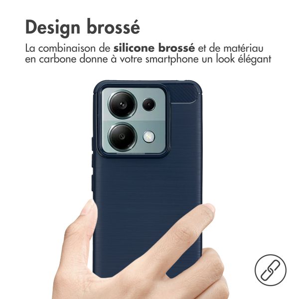 imoshion Coque Brushed Xiaomi Redmi Note 13 Pro (5G) / Poco X6 - Bleu foncé