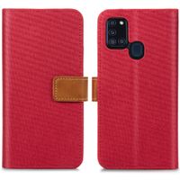 imoshion Étui de téléphone portefeuille Canvas Luxe Galaxy A21s