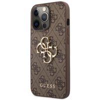 Guess Coque 4G Metal Logo Backcover Apple iPhone 13 Pro Max - Marron