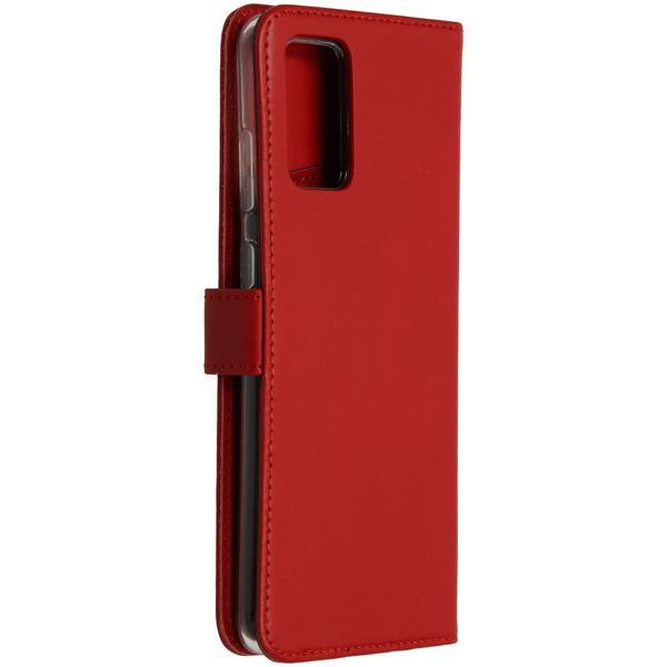 Selencia Étui portefeuille en cuir véritable Samsung Galaxy S20 Plus - Rouge