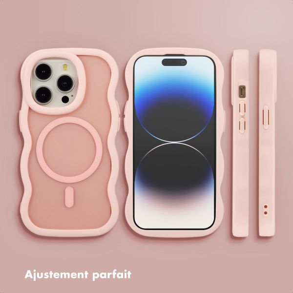 Selencia Coque arrière Wavy avec MagSafe Apple iPhone 14 Pro - Soft Pink