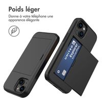 imoshion Coque arrière avec porte-cartes iPhone 15 - Noir