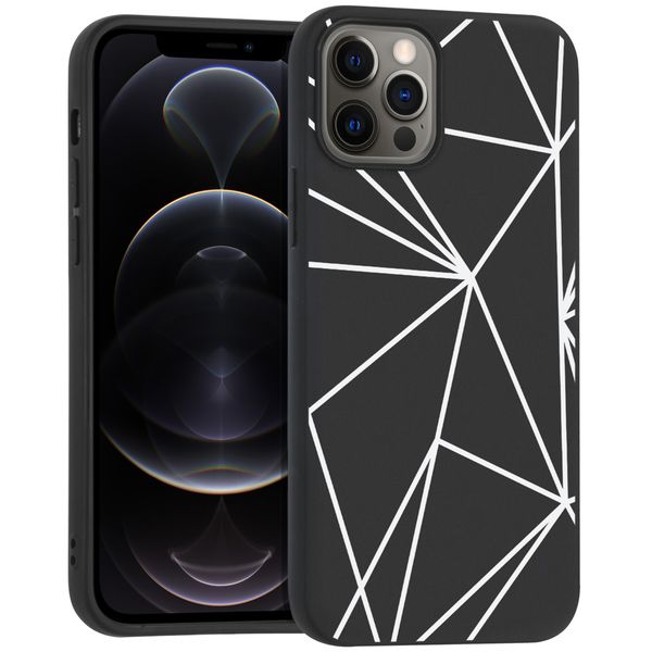 imoshion Coque Design iPhone 12 (Pro) - Graphic Cube Black