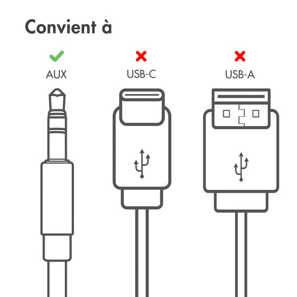 imoshion ﻿Câble AUX - Câble audio 3,5 mm / Jack - Mâle vers mâle - 1 mètre - Noir