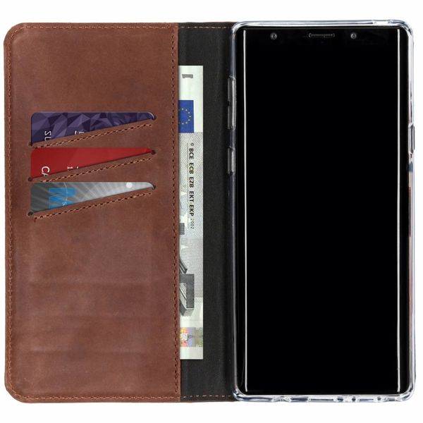 Selencia Étui de téléphone portefeuille en cuir véritable Samsung Galaxy Note 9
