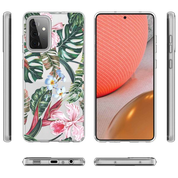 imoshion Coque Design Samsung Galaxy A72 - Jungle - Vert / Rose