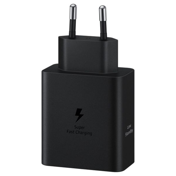 Samsung Chargeur rapide Galaxy avec deux ports USB-C - Inclus câble USB-C - 50 Watts - Noir