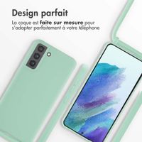 imoshion Coque en silicone avec cordon Samsung Galaxy S21 FE - Vert menthe