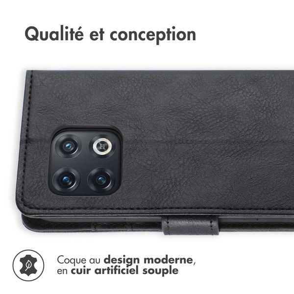 imoshion Étui de téléphone portefeuille Luxe OnePlus 10 Pro - Noir