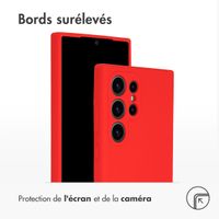 Accezz Coque Liquid Silicone Samsung Galaxy S24 Ultra - Rouge