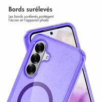 imoshion Coque Pailletée avec MagSafe Samsung Galaxy A36 - Paillettes Violet