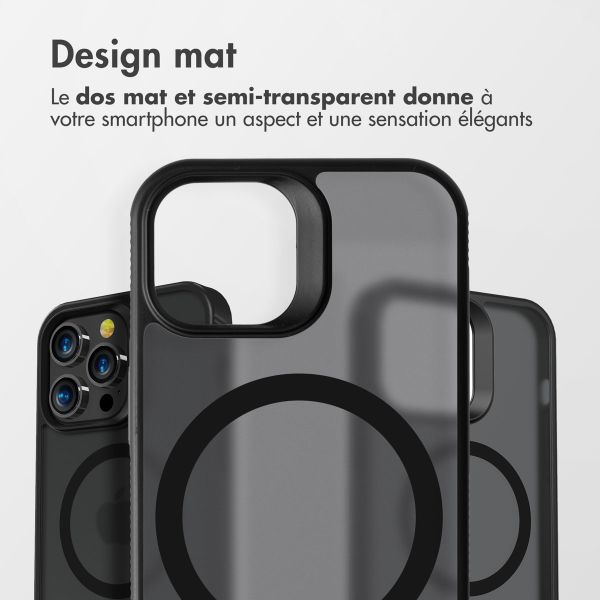 Accezz Coque Givrée Robuste avec MagSafe iPhone 15 Pro - Noir