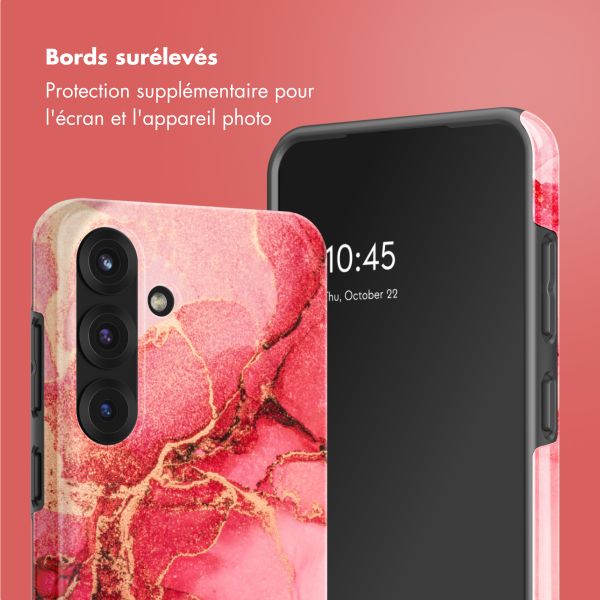 Selencia Coque arrière Vivid Tough Samsung Galaxy S25 - Rosy Marble