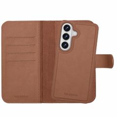 Selencia Étui portefeuille amovible Olyn avec MagSafe Samsung Galaxy S26 - Marron
