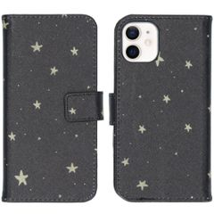 imoshion Design Softcase Bookcase Apple iPhone 12 Mini - Stars Gold