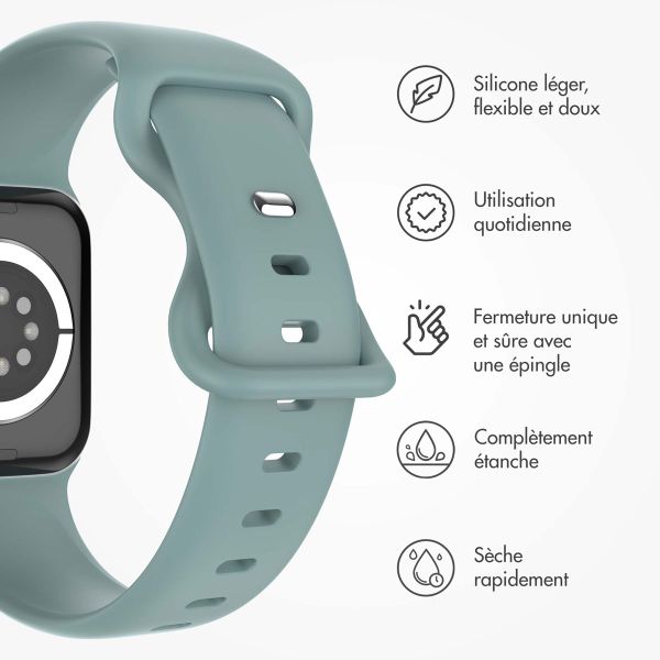 imoshion Bracelet en silicone⁺ Apple Watch Series 1 á 9 / SE (38/40/41 mm) | Series 10 (42 mm) - Cactus - Taille S/M