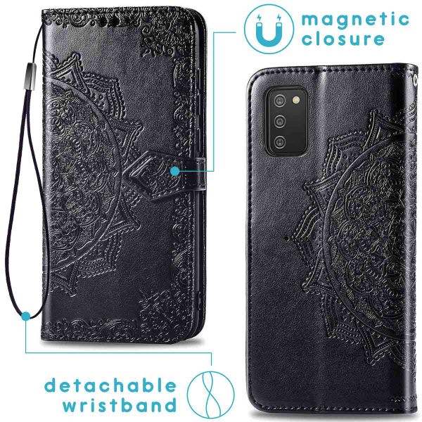 imoshion Etui de téléphone portefeuille Mandala Samsung Galaxy A03s - Noir