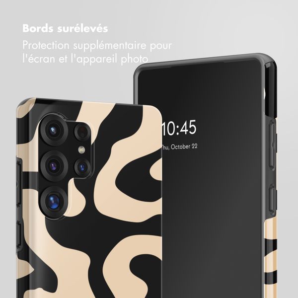 Selencia Coque arrière Vivid avec MagSafe Samsung Galaxy S25 Ultra - Art Wave Black
