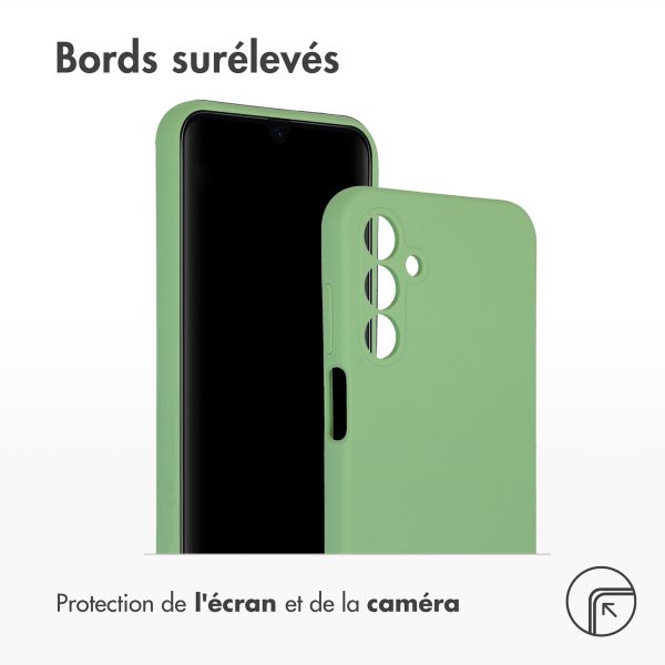 Accezz Coque Liquid Silicone Samsung Galaxy A15 (5G/4G) - Vert