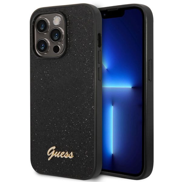 Guess Coque Glitter Flakes iPhone 14 Pro Max - Noir