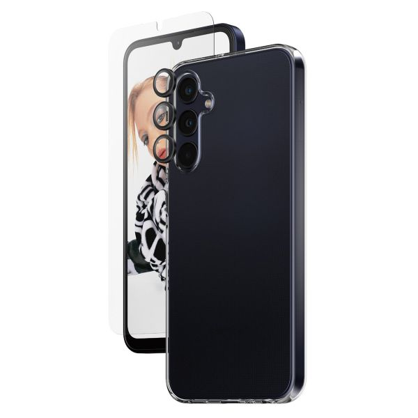 SAFE by PanzerGlass Pack 3-en-1 Safe - Coque + protection d'écran + protection de caméra Samsung Galaxy A25 (5G) - Transparent